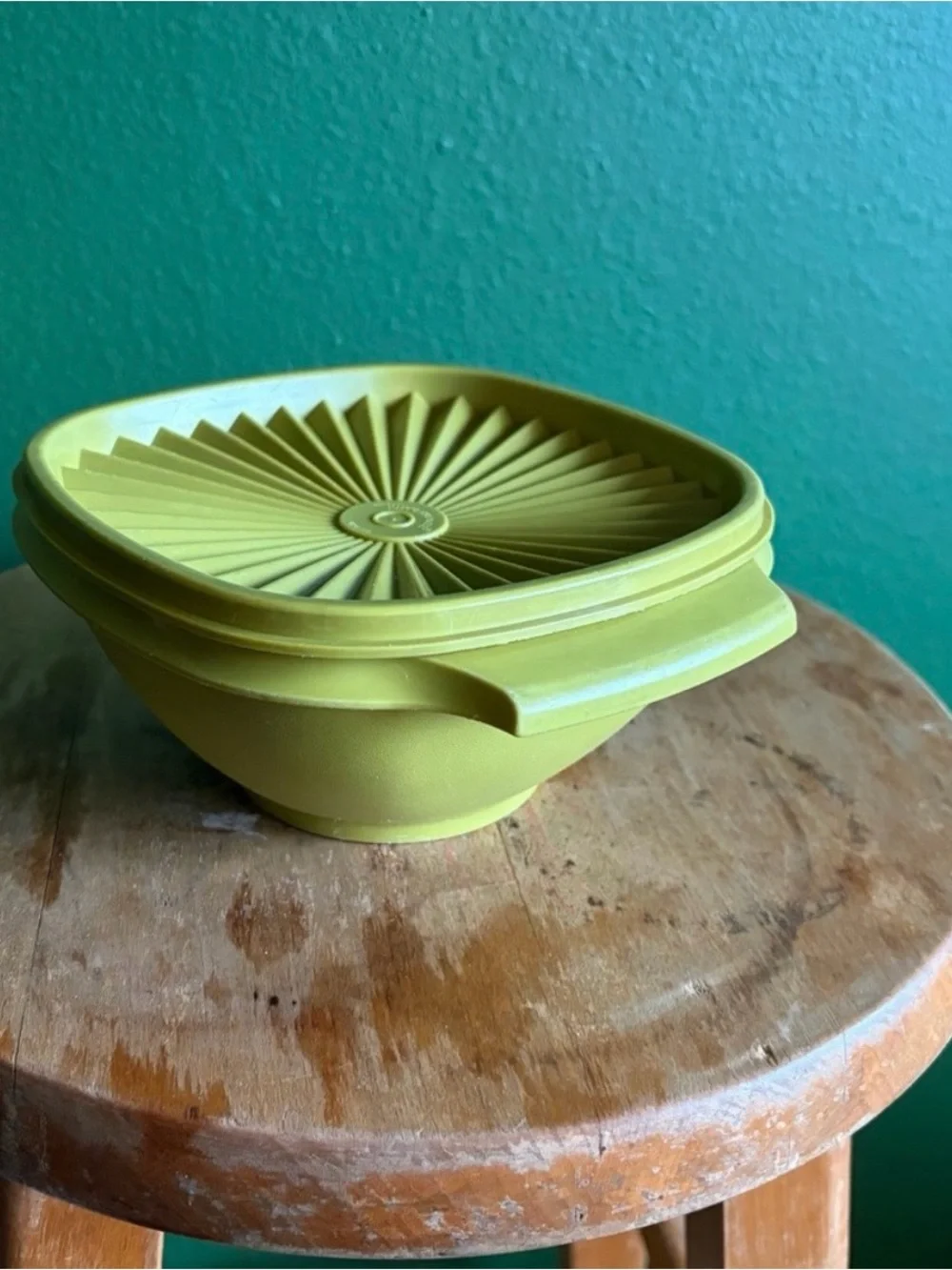 Vintage Tupperware Servalier Bowl 3.5 cup in Lime Green
